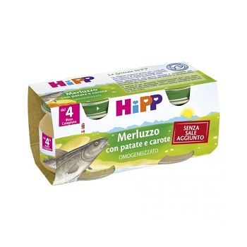 HIPP OMOGENEIZZATO MERLUZZO CAROTE PATATE 2X80 G - Angeli Pharm