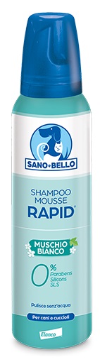 SANO E BELLO SHAMPOO MOUSSE RAPID NF MUSCHIO BIANCO 300 ML - Angeli Pharm