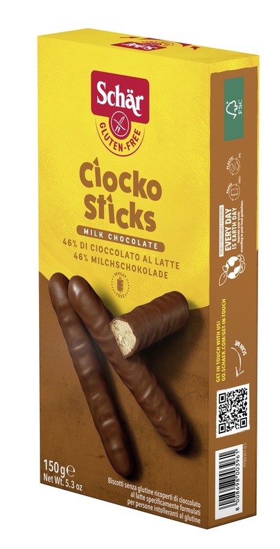 SCHAR CIOCKO STICK RICOPERTI DI CIOCCOLATO AL LATTE 150 G - Angeli Pharm
