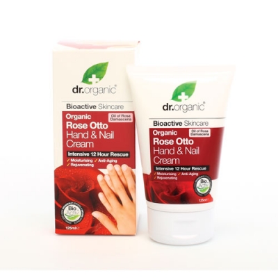 DR ORGANIC ROSE OTTO ROSA HAND NAIL CREAM CREMA MANI 125 ML - Angeli Pharm