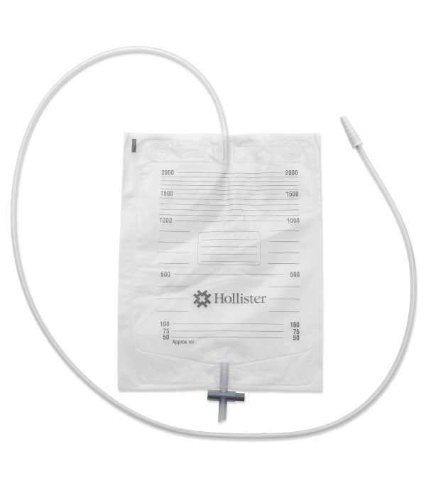 SACCA URINA DA LETTO HOLLISTER CON ANTIREFLUSSO E RUBINETTO DI SCARICO TUBO 130 CM 30 PEZZI - Angeli Pharm