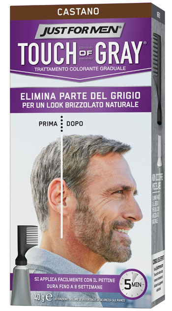 JUST FOR MEN TOUCH OF GRAY CASTANO 40 G - Angeli Pharm