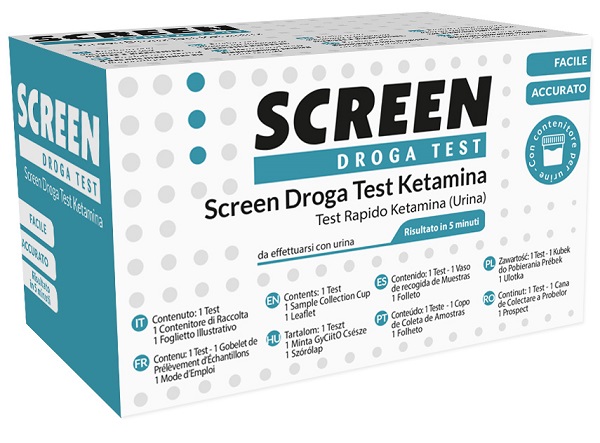 SCREEN DROGA TEST KETAMINA TEST ANTIDROGA CON CONTENITORE URINA - Angeli Pharm