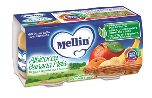 MELLIN OMOGENEIZZATO ALBICOCCA BANANA MELA 100 G 2 PEZZI - Angeli Pharm