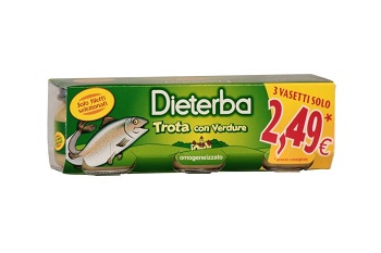 DIETERBA OMOGENEIZZATO TROTA 3 PEZZI 80 G - Angeli Pharm