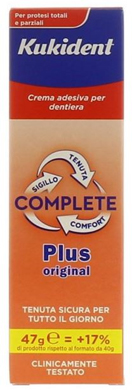 KUKIDENT PLUS COMPLETE CREMA ADESIVA PER PROTESI DENTARIE 47 G - Angeli Pharm