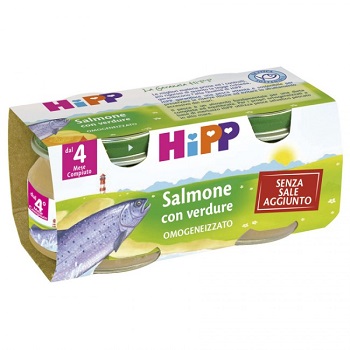 HIPP OMOGENEIZZATO SALMONE CON VERDURE 2X80 G - Angeli Pharm