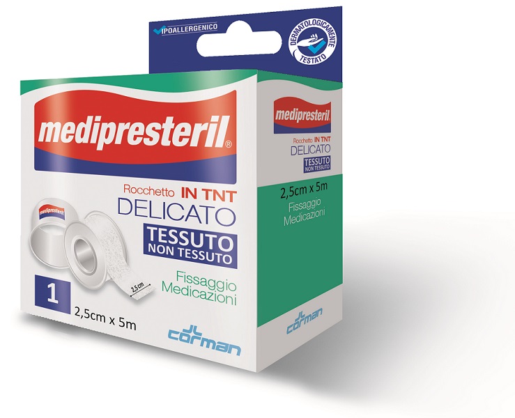 CEROTTO IN ROCCHETTO TESSUTO NON TESSUTO MEDIPRESTERIL 5X250CM - Angeli Pharm