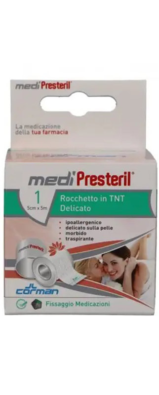 CEROTTO IN ROCCHETTO IN TNT MEDIPRESTERIL DELICATO M5X5CM - Angeli Pharm