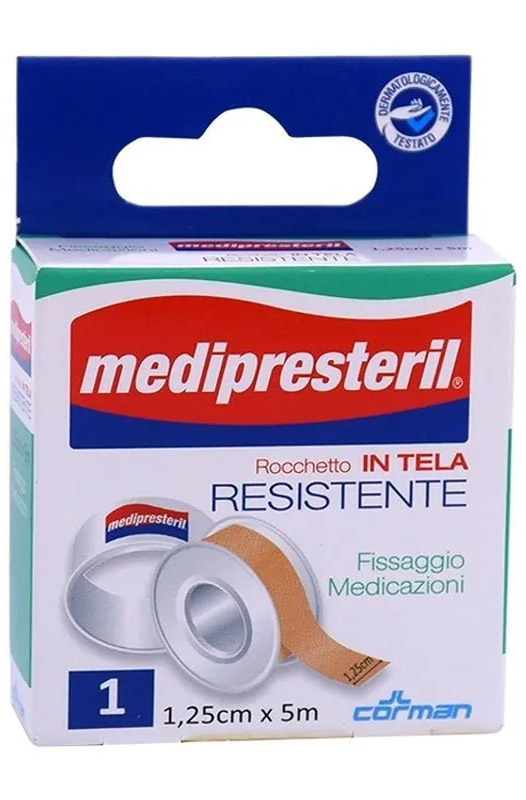 CEROTTO IN ROCCHETTO MEDIPRESTERIL IN TELA RESISTENTE M5X1,25CM - Angeli Pharm