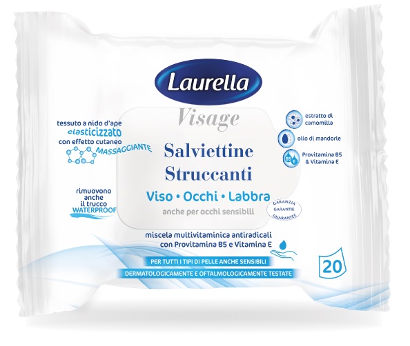 LAURELLA VISAGE SALVIETTINA STRUCCANTE 20 PEZZI - Angeli Pharm