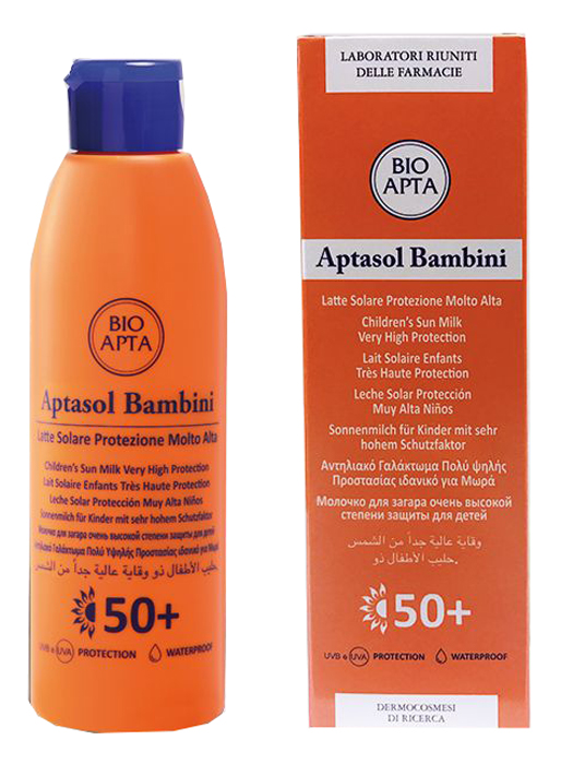 APTASOL LATTE BAMBINI PROTEZIONE MOLTO ALTA 125 ML - Angeli Pharm