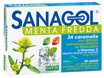 SANAGOL MENTA FREDDA 24 CARAMELLE - Angeli Pharm