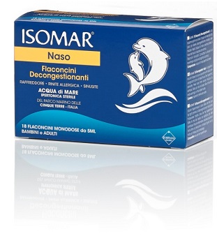 ISOMAR SOLUZIONE IPERTONICA ACQUA MARE 18 FLACONCINI MONODOSE 5 ML - Angeli Pharm