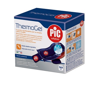 THERMOGEL CUSCINO TERAPIA CALDO FREDDO 10X26 CM CON FASCIA ELASTICA - Angeli Pharm