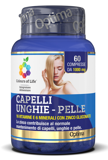 COLOURS OF LIFE CAPELLI UNGHIE PELLE 60 COMPRESSE 1000 MG - Angeli Pharm