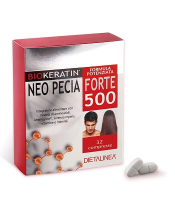 DIETALINEA BIOKERATIN NEO PECIA FORTE 500 32 COMPRESSE 4 BLISTER IN ASTUCCIO 48 G - Angeli Pharm