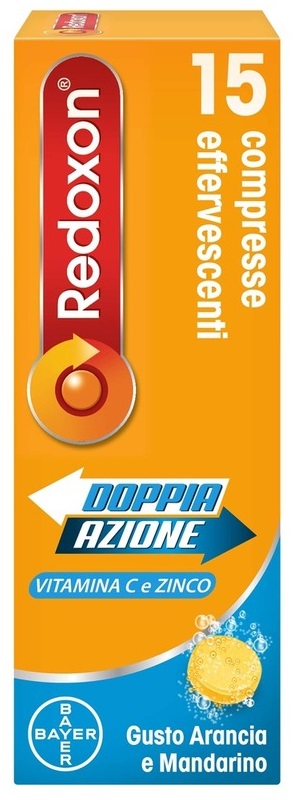 REDOXON DOPPIA AZIONE 15 COMPRESSE EFFERVESCENTI VITAMINA C ZINCO ARANCIA E MANDARINO 45,78 G - Angeli Pharm