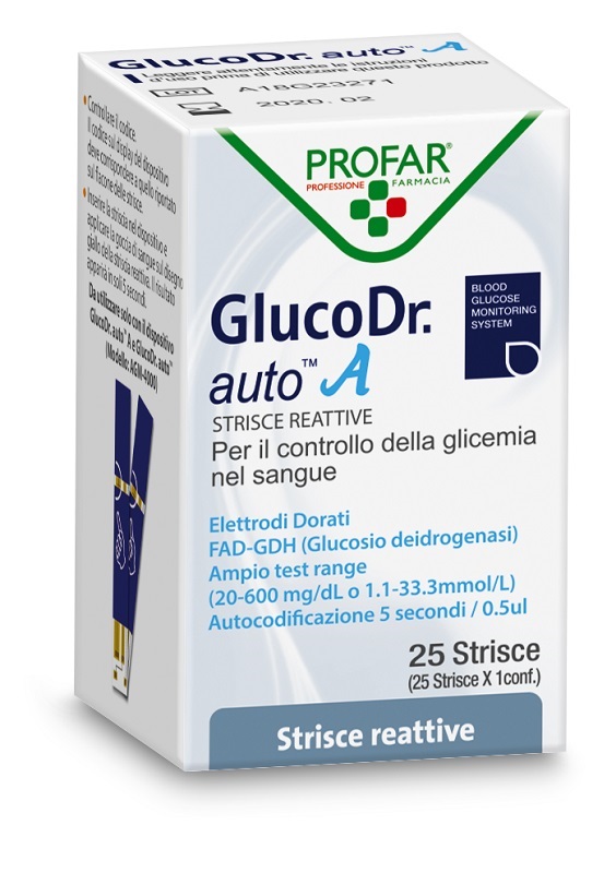 GLUCO DR AUTO GLICEMIA 25 STRISCE PROFAR - Angeli Pharm