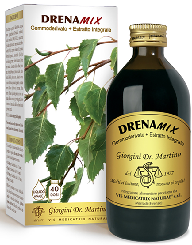 DRENAMIX GEMMODERIVATO + ESTRATTO INTEGRALE SENZA ALCOOL 200 ML 40 DOSI - Angeli Pharm