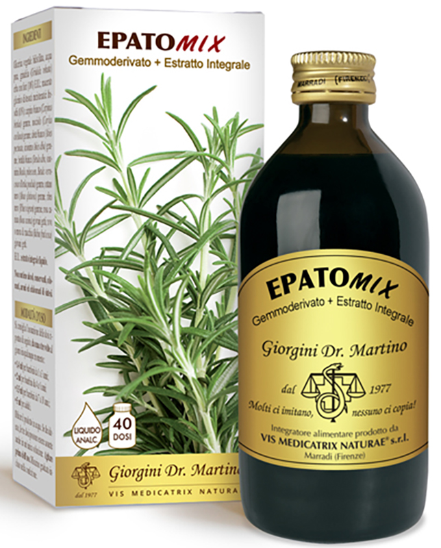 EPATOMIX GEMMODERIVATO + ESTRATTO INTEGRALE SENZA ALCOOL 200 ML - Angeli Pharm