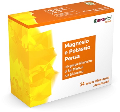 MAGNESIO E POTASSIO ARANCIA PENSA 24 BUSTINE EFFERVESCENTI - Angeli Pharm