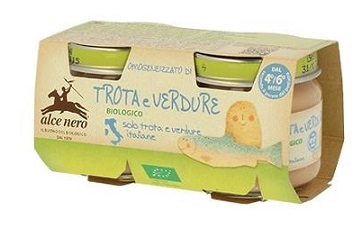 OMOGENEIZZATO TROTA E VERDURE BABY FOOD BIO 2 X 80 G - Angeli Pharm