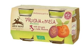 OMOGENEIZZATO PRUGNA E MELA BABY FOOD BIO 2 X 80 G - Angeli Pharm