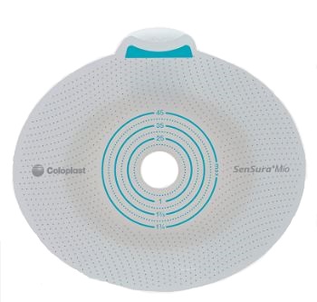 PLACCA PER UROSTOMIA COLOSTOMIA ILEOSTOMIA SENSURA MIO CLICK SISTEMA A DUE PEZZI FLANGIA 70 MM FORO RITAGLIABILE 10-65 MM 5 PEZZI - Angeli Pharm