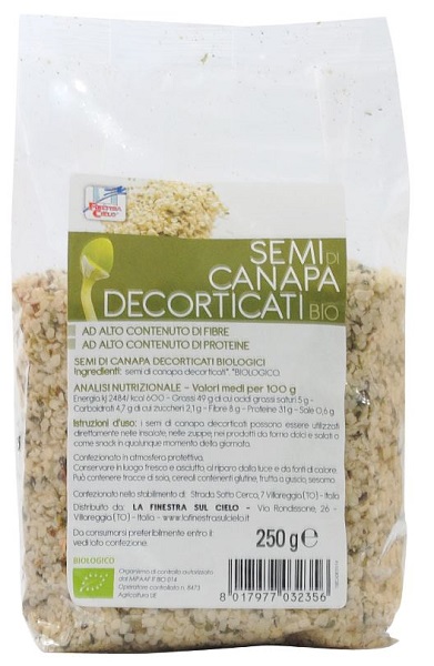 FSC SEMI DI CANAPA DECORTICATI BIO AD ALTO CONTENUTO DI FIBRA 250 G - Angeli Pharm