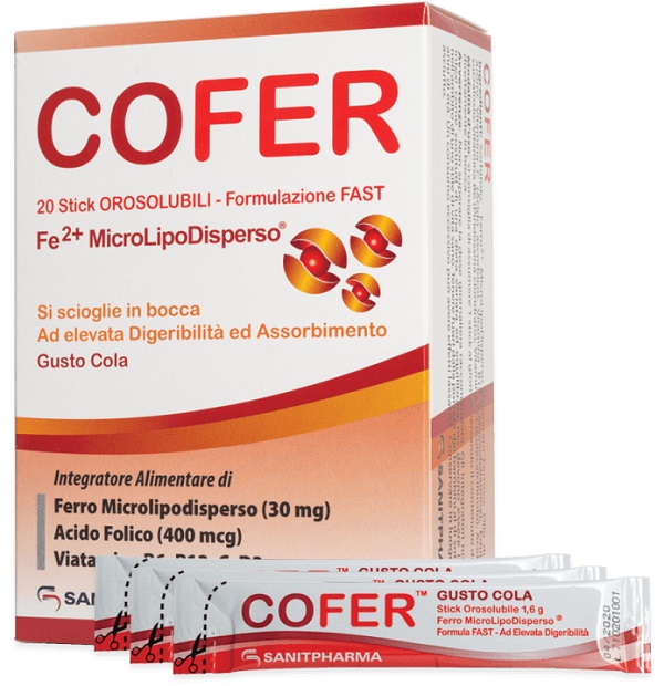 COFER 20 STICK OROSOLUBILI DA 1,6 G GUSTO COLA - Angeli Pharm