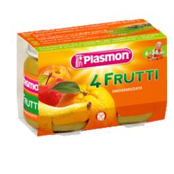 PLASMON OMOGENEIZZATO 4 FRUTTI 2 X 104 G - Angeli Pharm