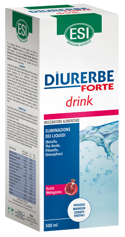 ESI DIURERBE FORTE DRINK MELOGRANO 500 ML - Angeli Pharm