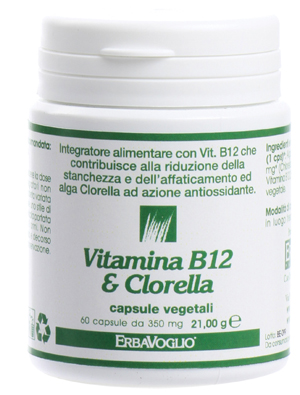 VITAMINA B12 + CLORELLA 60 CAPSULE - Angeli Pharm