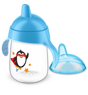 AVENT TAZZA CON BECCUCCIO DECORATA AZZURRO 340 ML - Angeli Pharm