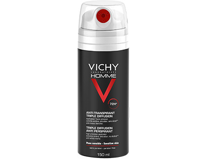 VICHY HOMME DEO AEROSOL 72H 150 ML - Angeli Pharm