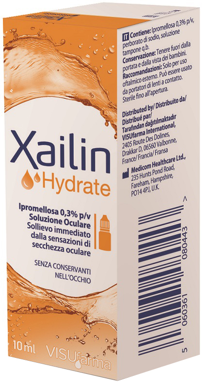 XAILIN HYDRATE GOCCE OCULARI IPROMELLOSA 0,3% FLACONE MULTIDOSE 10 ML - Angeli Pharm