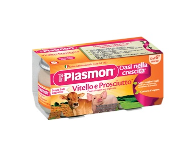 PLASMON OMOGENEIZZATO VITELLO - PROSCIUTTO 4 X 80 G - Angeli Pharm