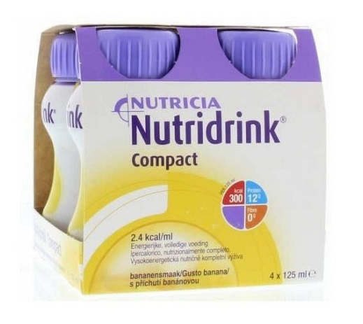 NUTRICIA NUTRIDRINK COMPACT GUSTO BANANA 4 BOTTIGLIE DA 125 ML - Angeli Pharm