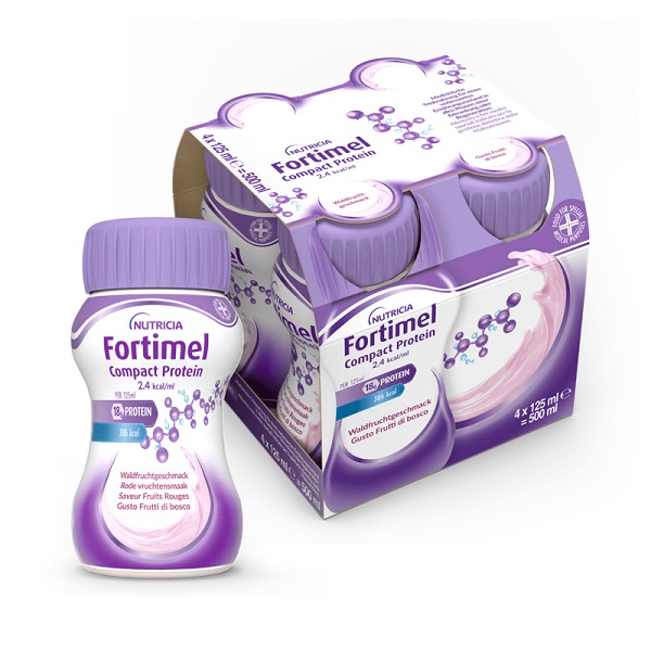 NUTRICIA FORTIMEL COMPACT PROTEIN GUSTO FRUTTI DI BOSCO 4 BOTTIGLIE DA 125 ML - Angeli Pharm