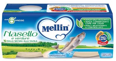 MELLIN OMOGENEIZZATO NASELLO 2 X 80 G - Angeli Pharm