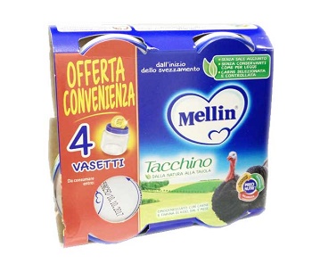 MELLIN OMOGENEIZZATO TACCHINO 4X80 G - Angeli Pharm