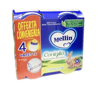 MELLIN OMOGENEIZZATO CONIGLIO 4X80 G - Angeli Pharm