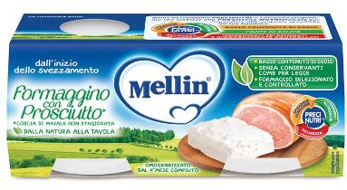 MELLIN BABY FORMAGGINO CON PROSCIUTTO 2 X 80 G - Angeli Pharm