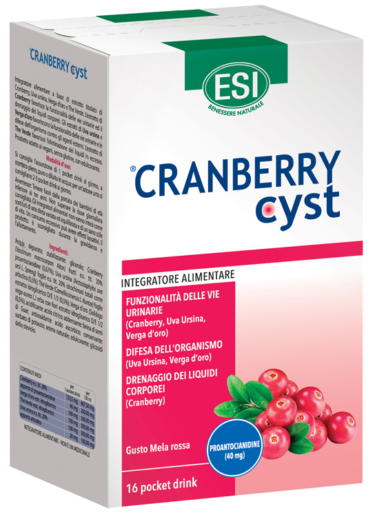 ESI CRANBERRY CYST POCKET DRINK 16 BUSTINE - Angeli Pharm