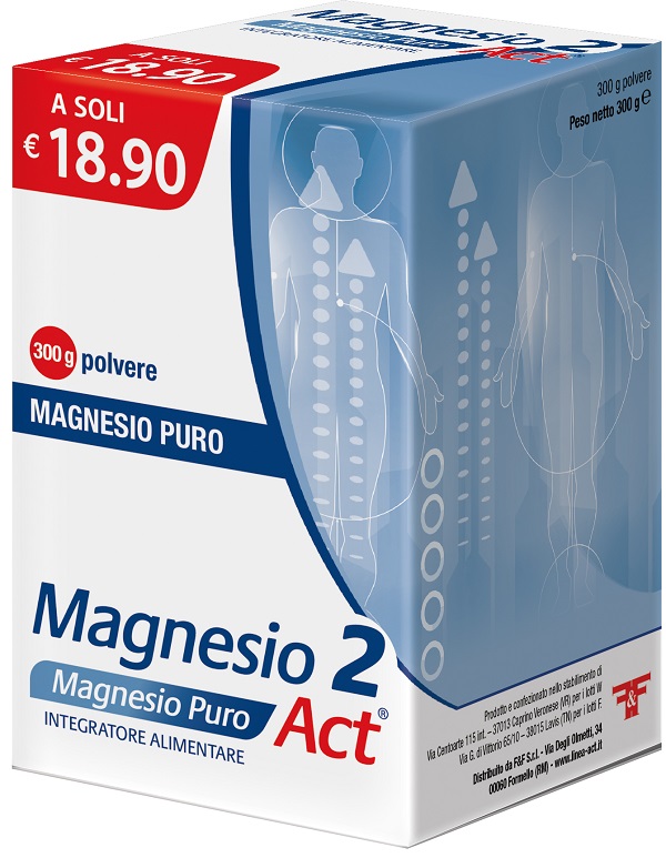 MAGNESIO 2 MAGNESIO PURO ACT POLVERE 300 G - Angeli Pharm