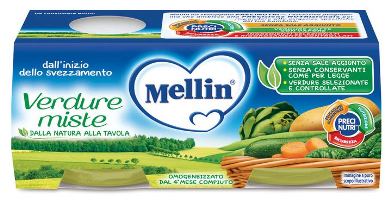 MELLIN OMOGENEIZZATO VERDURE MISTE 2 X 80 G - Angeli Pharm