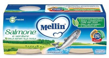 MELLIN OMOGENEIZZATO SALMONE 2 X 80 G - Angeli Pharm