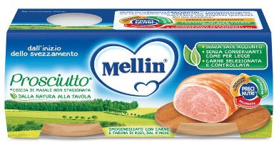 MELLIN OMOGENEIZZATO PROSCIUTTO 2 X 120 G - Angeli Pharm