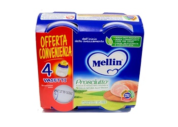 MELLIN OMOGENEIZZATO PROSCIUTTO 4 X 80G - Angeli Pharm